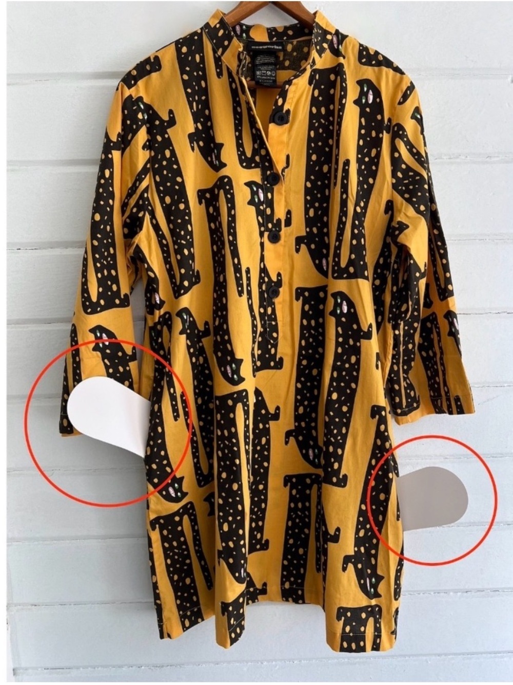 Nooworks Nico dress/tunic in yellow/black Long Cat - Picture 2 of 10